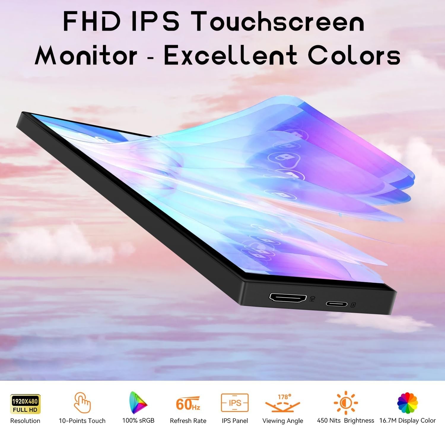 8.8 Inch Small Touchscreen Monitor